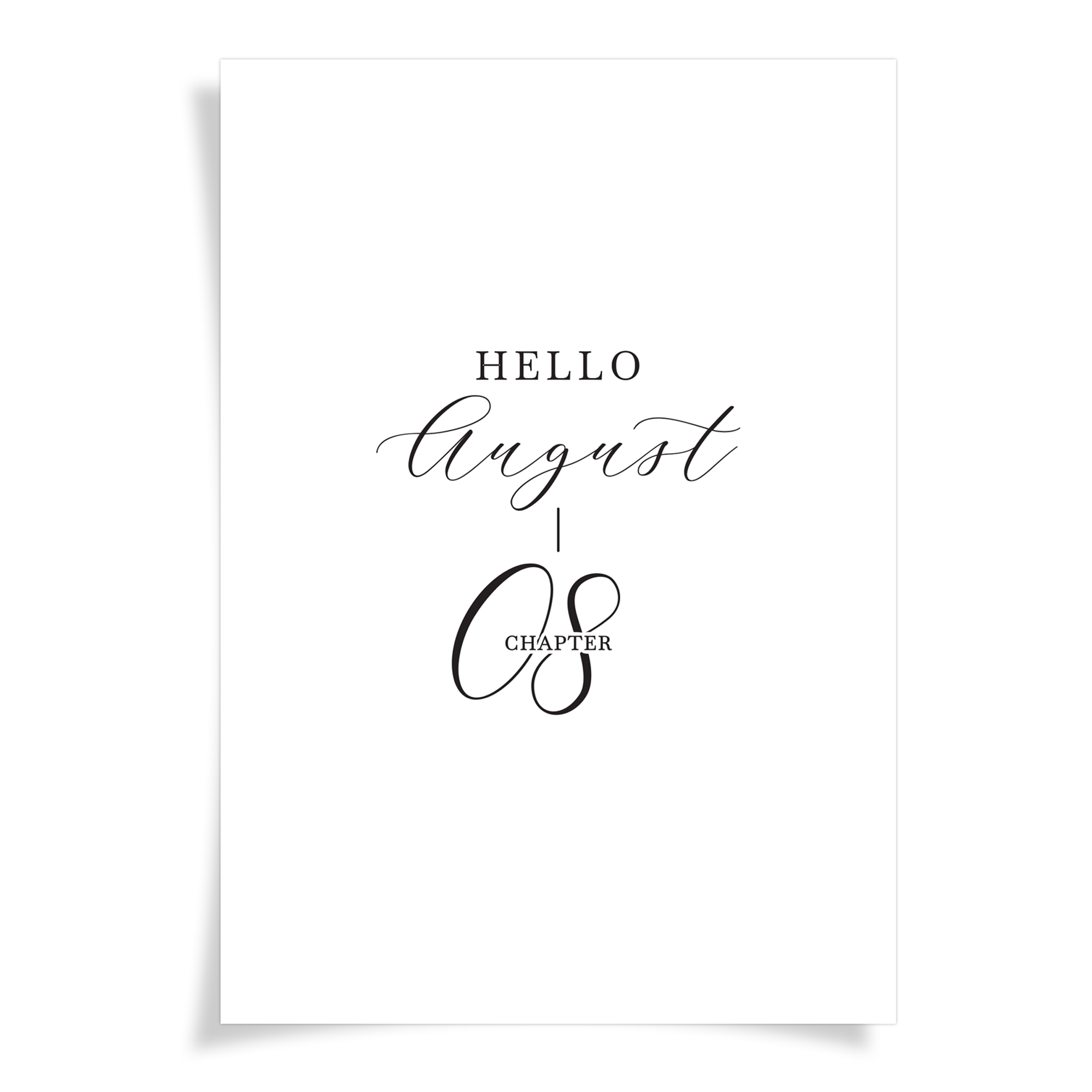 Hello August _ Chapter 8 | Foiled Vellum HALF LETTER - Sundays in Bloom