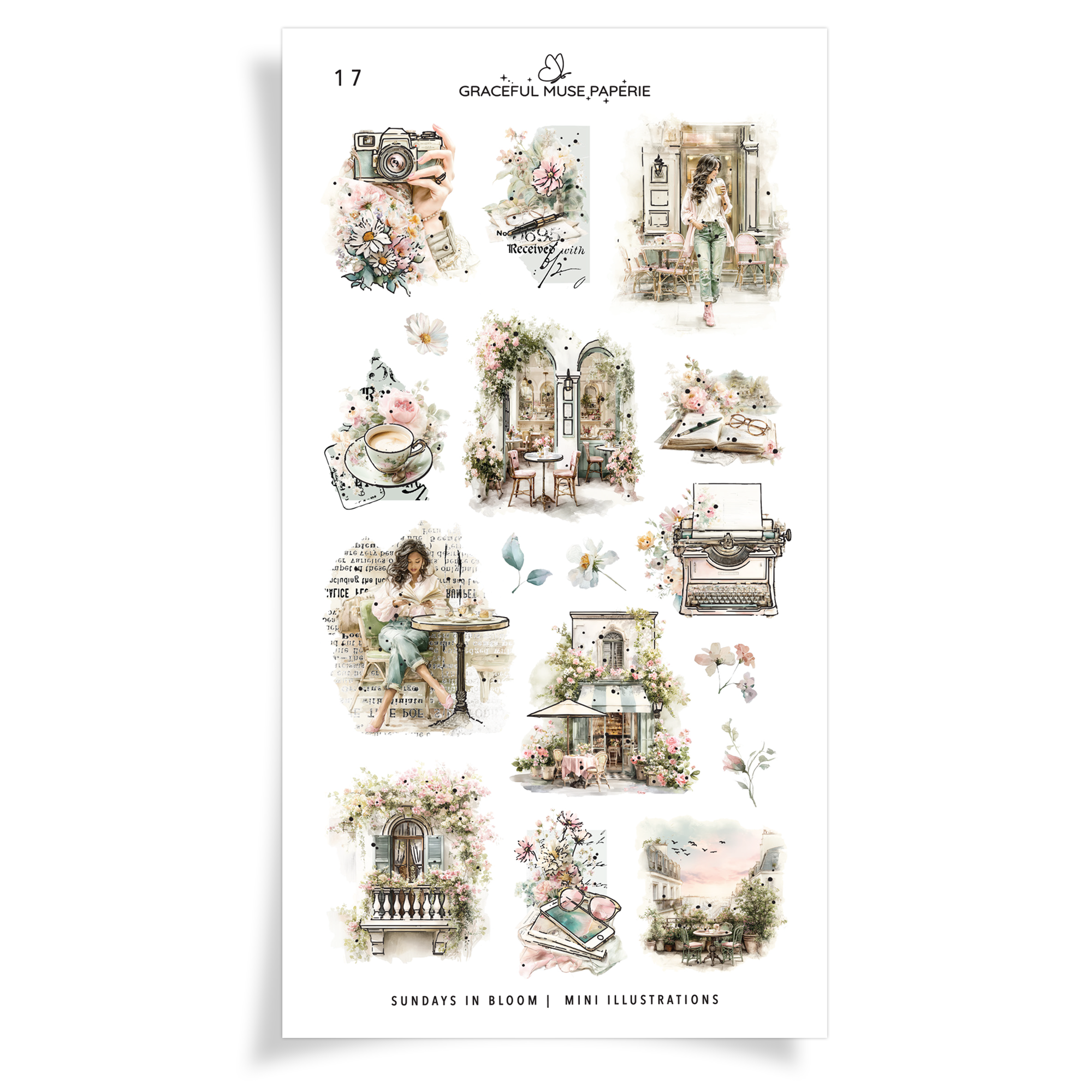 Mini Illustrations - Sundays in Bloom