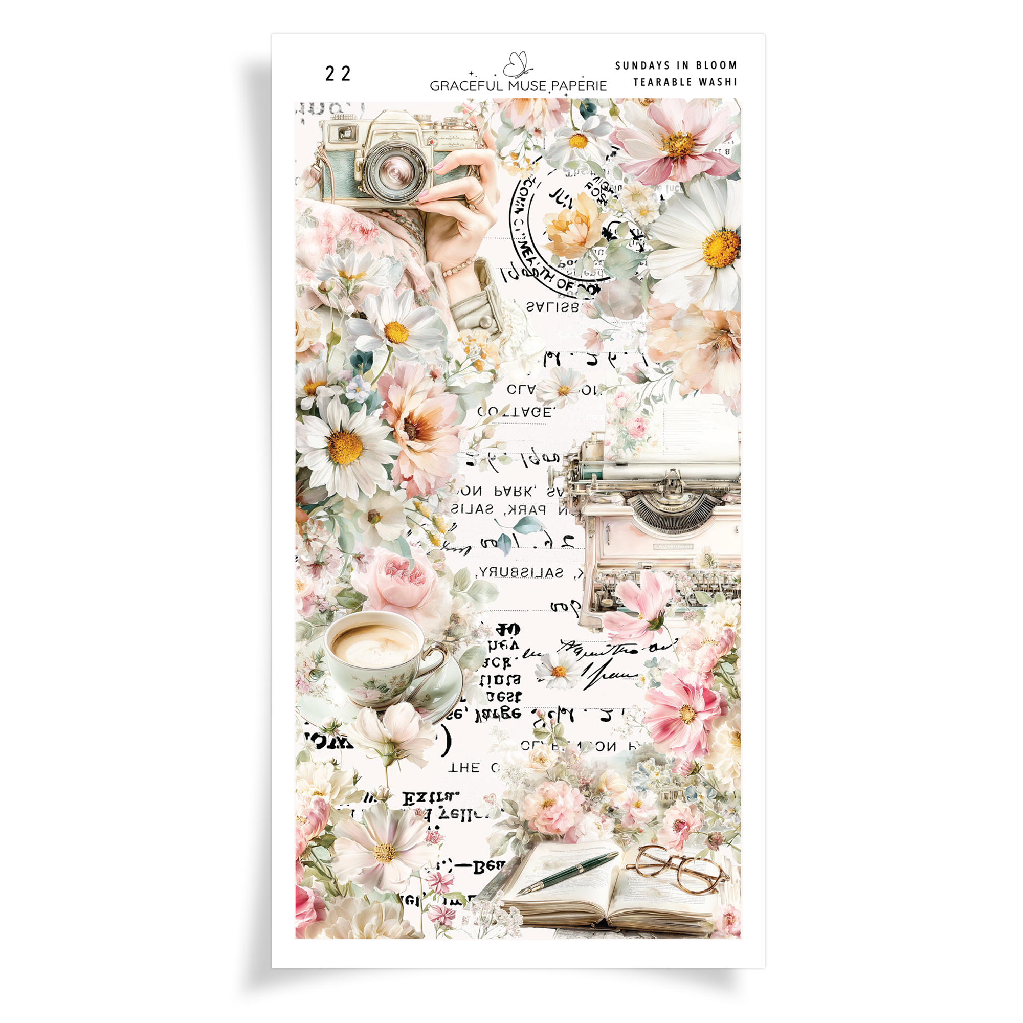 Tearable Washi - Sundays in Bloom