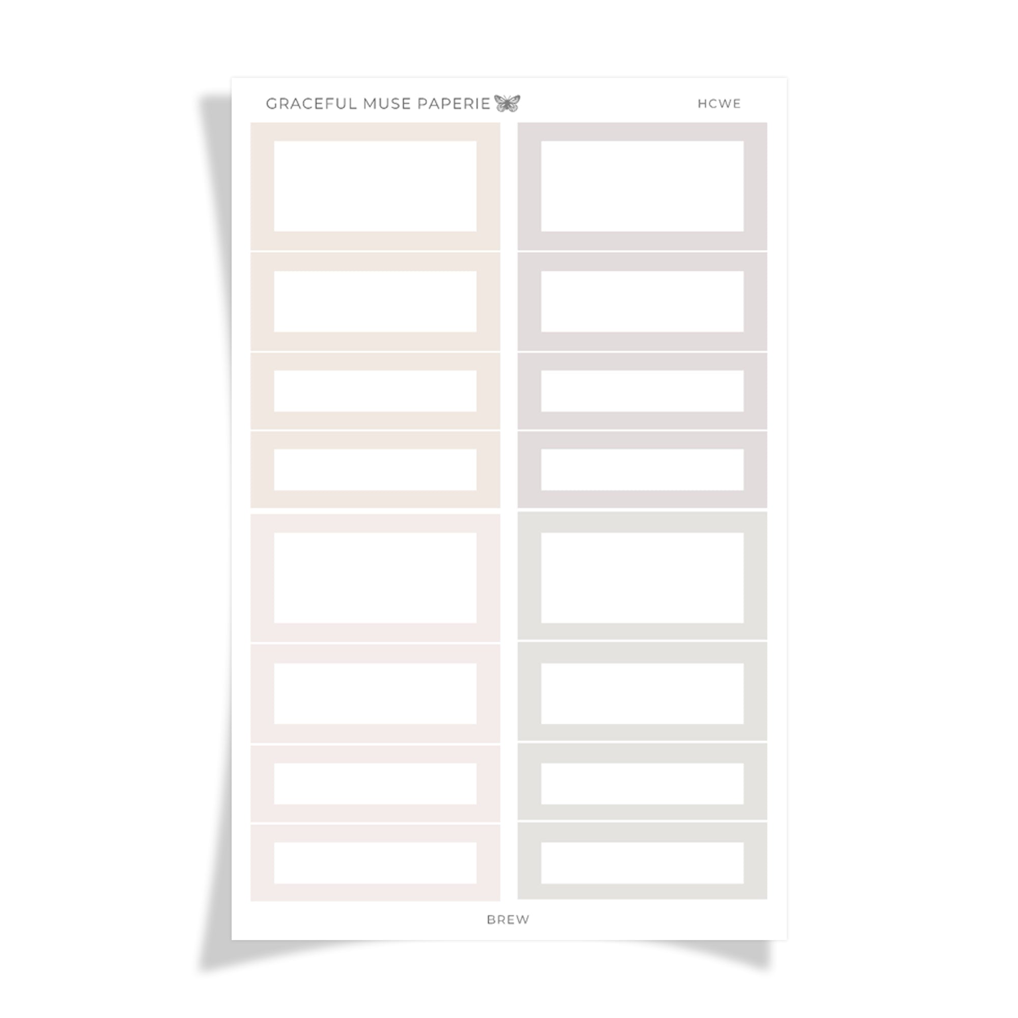 Brew | Hobonichi Cousin Weekly Sticker Kit