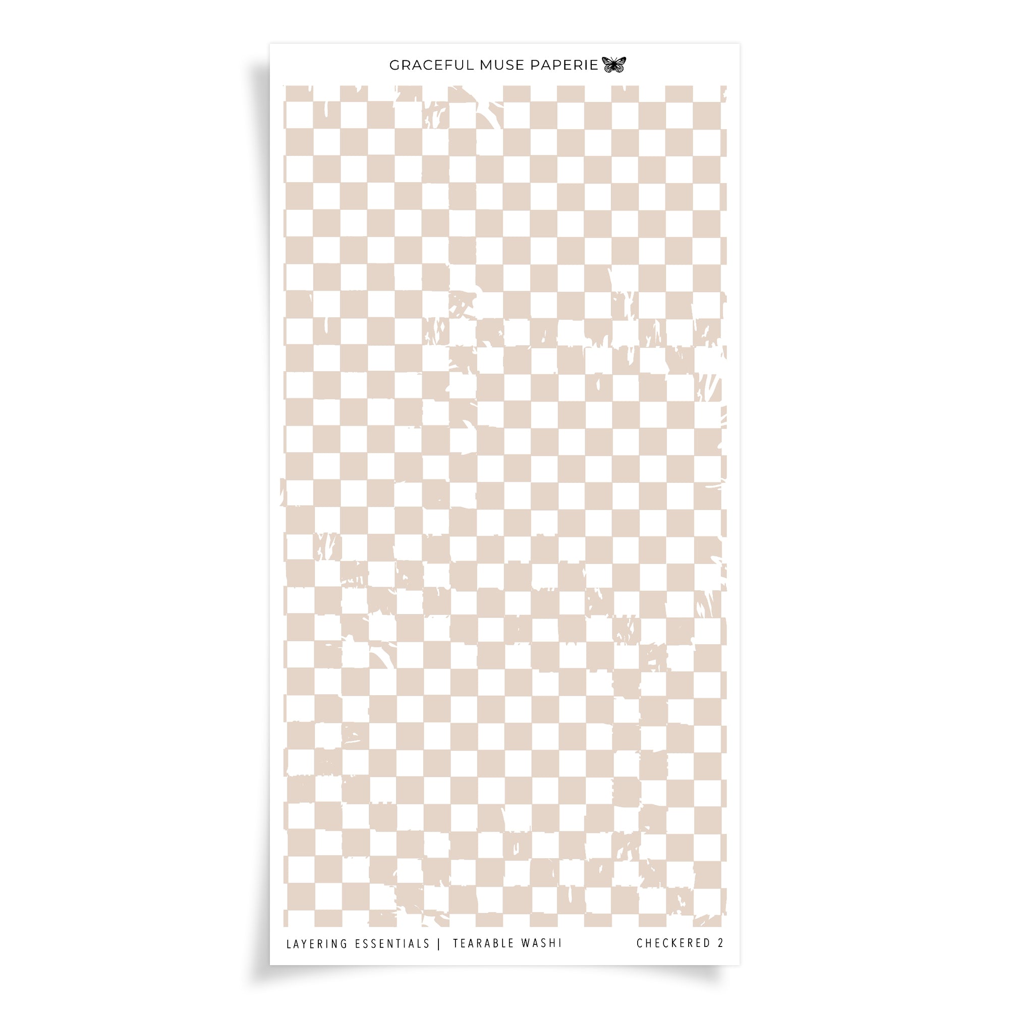 Checkered - Tearable Washi - Layering Essentials
