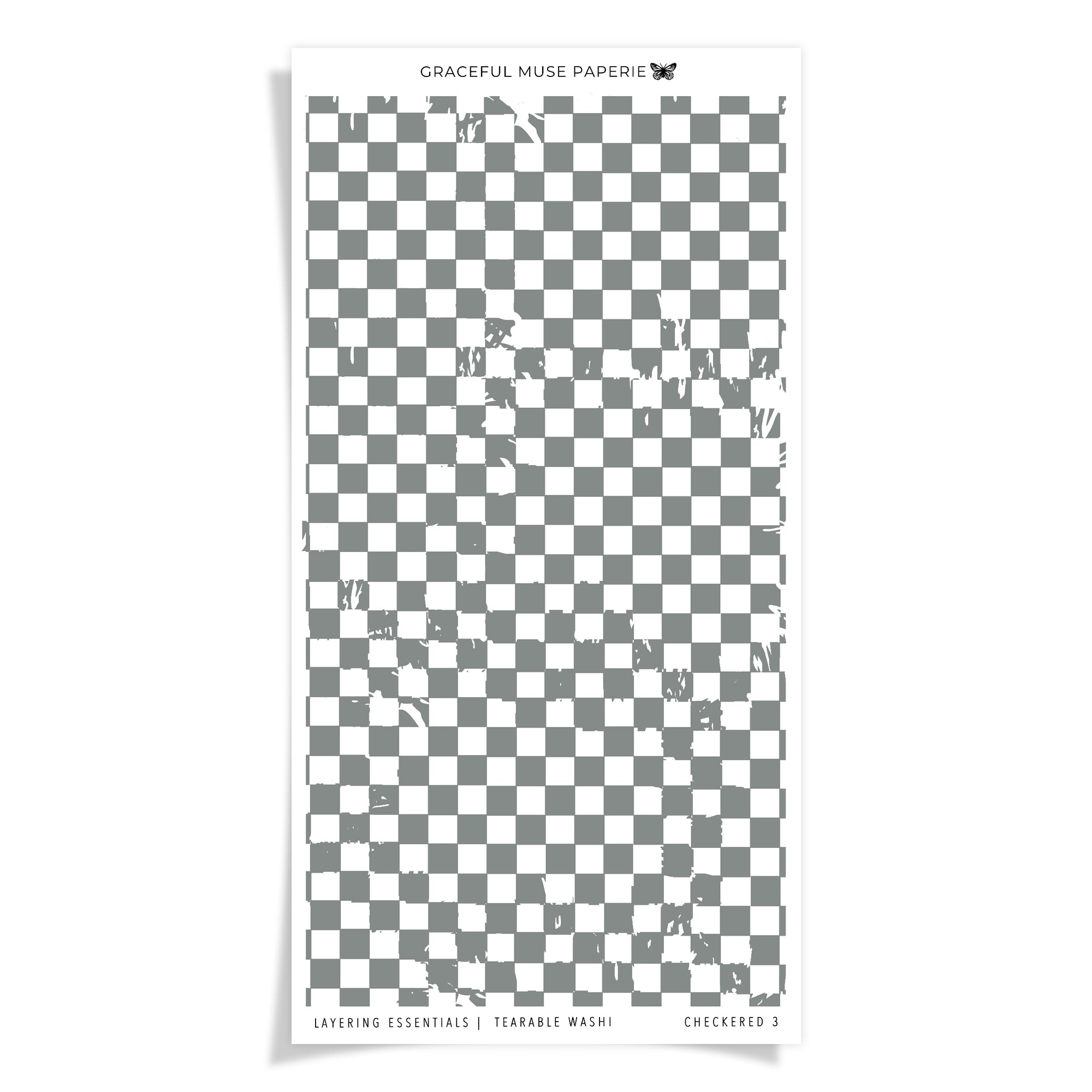 Checkered - Tearable Washi - Layering Essentials