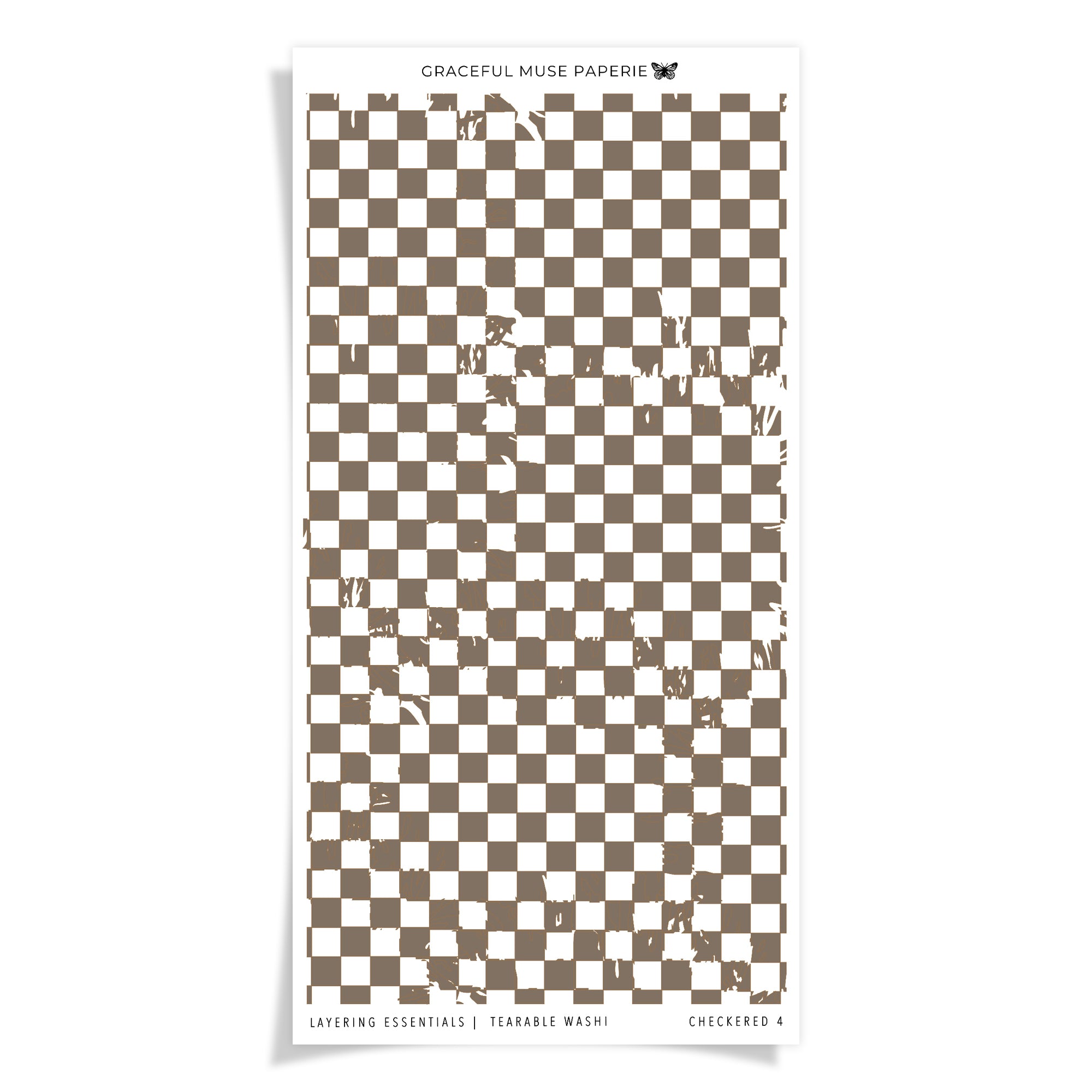 Checkered - Tearable Washi - Layering Essentials