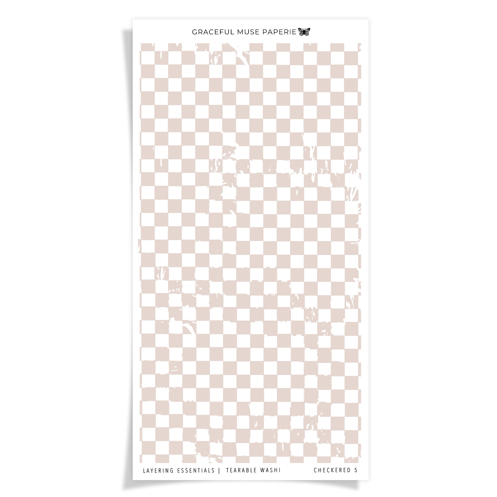 Checkered - Tearable Washi - Layering Essentials