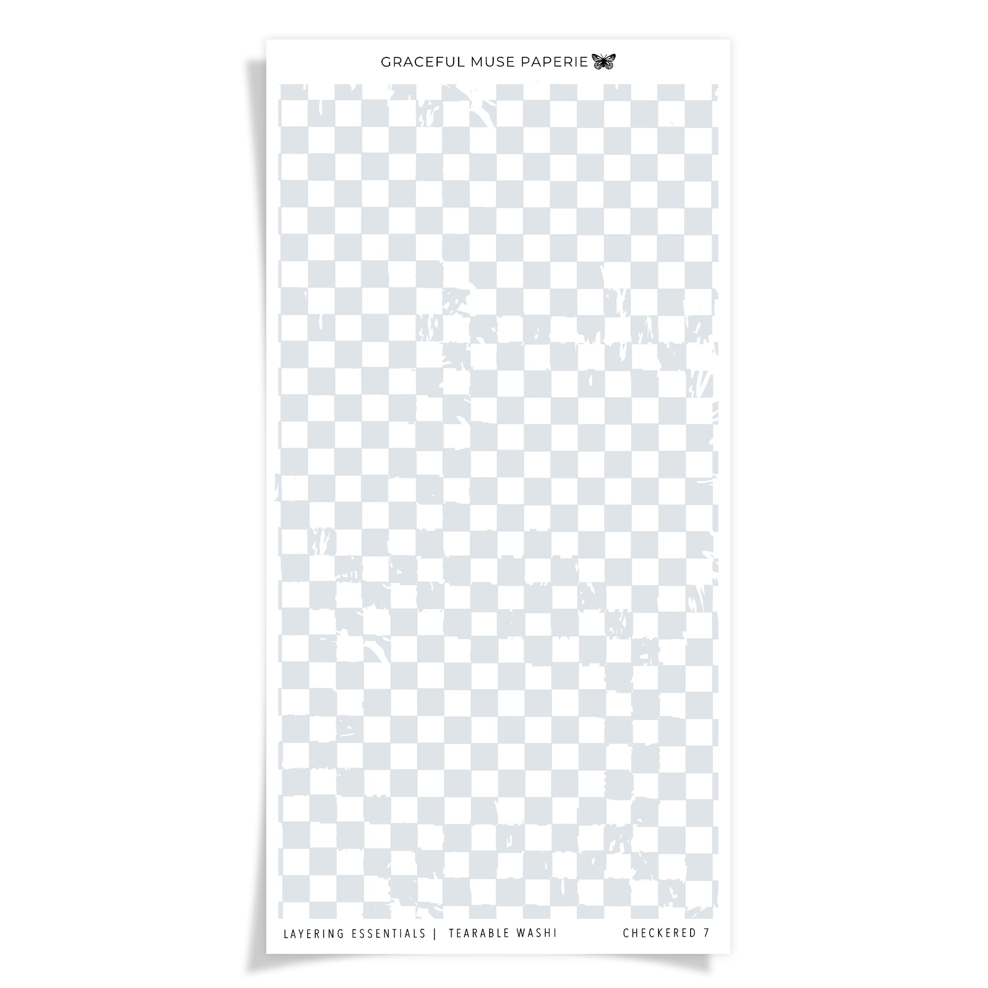 Checkered - Tearable Washi - Layering Essentials