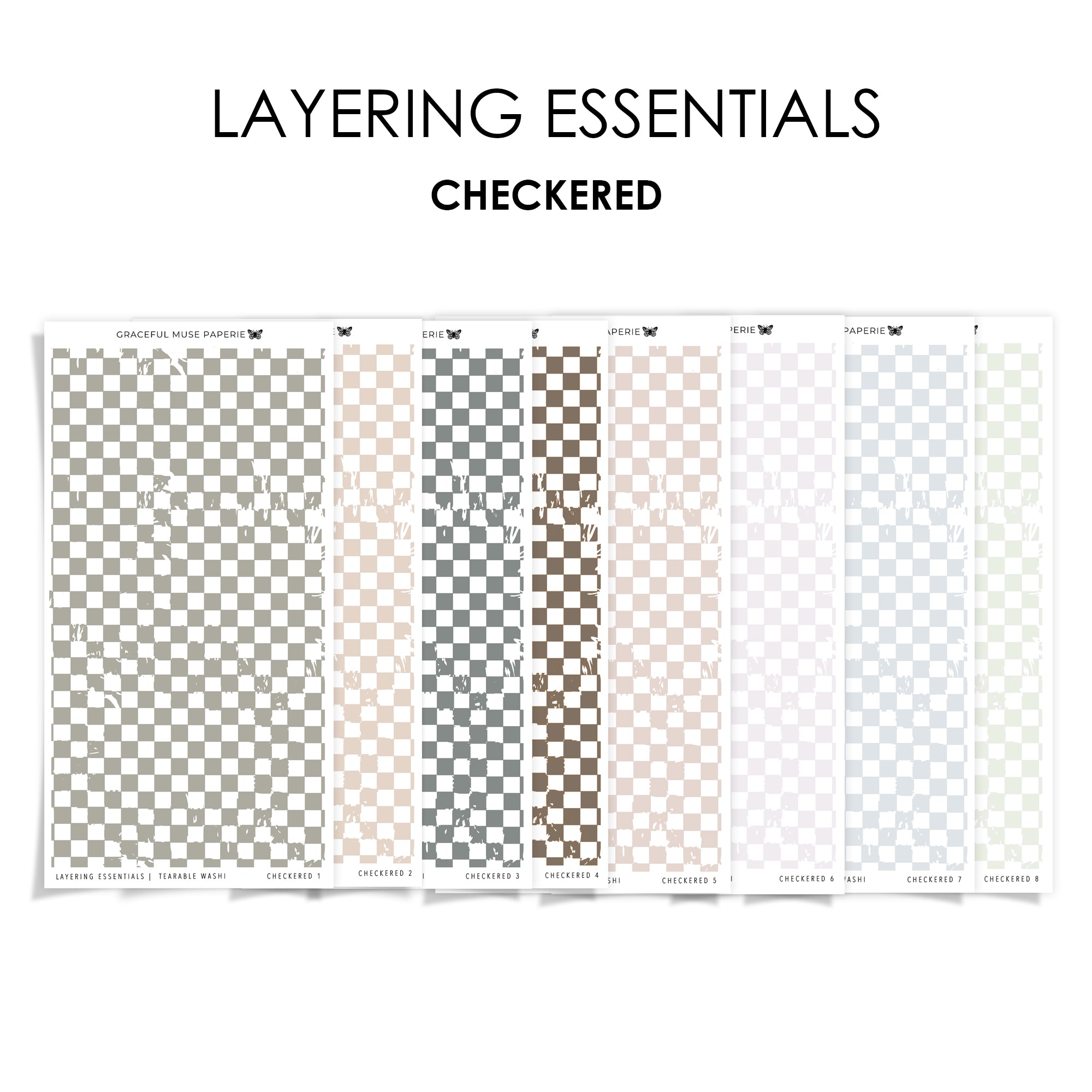 Checkered - Tearable Washi - Layering Essentials