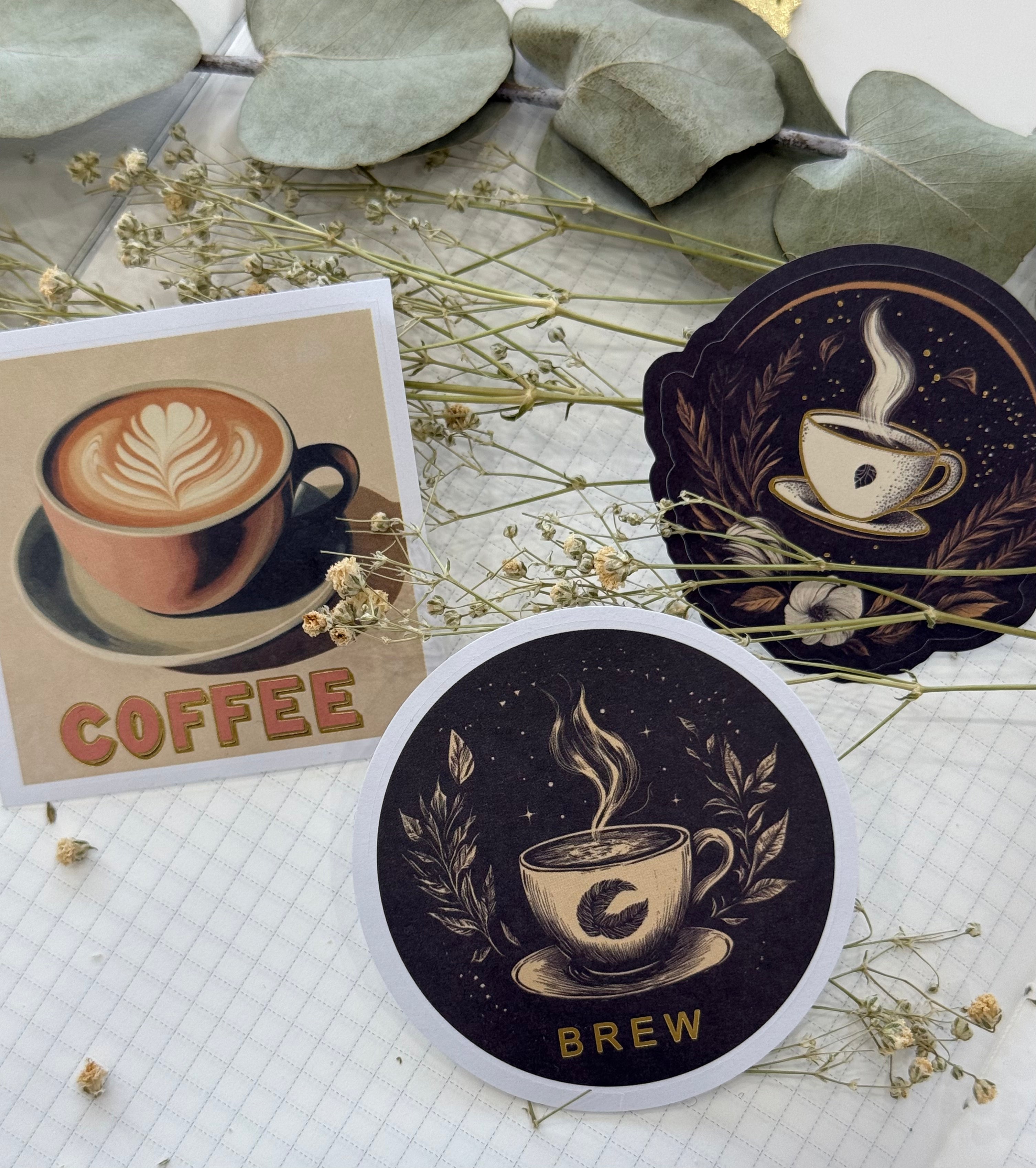 FOILED Die Cut - Caffeinated Moments