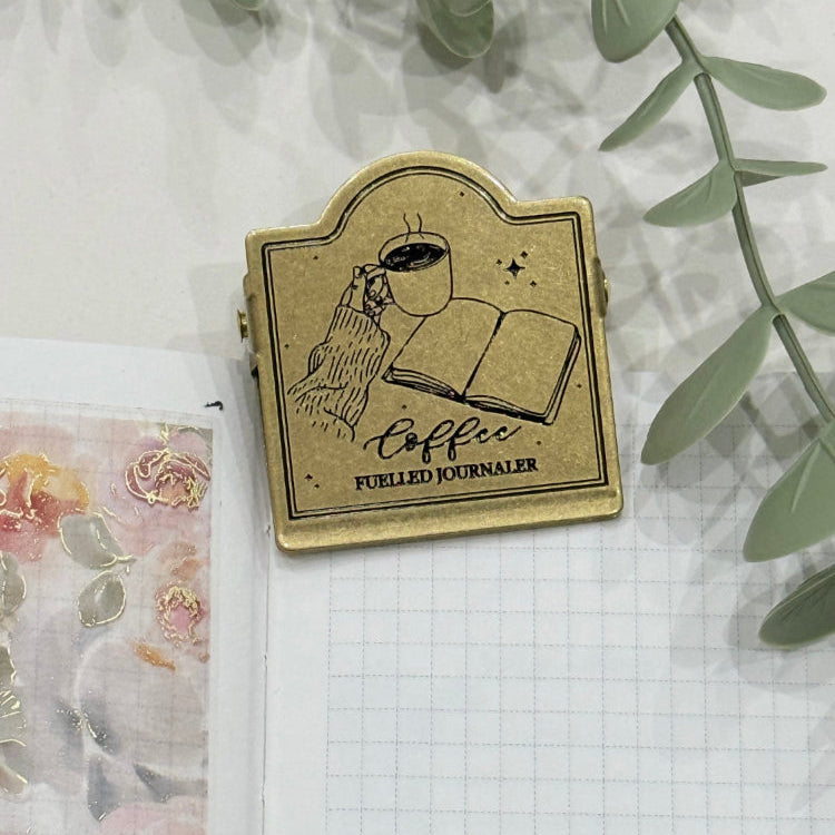 Brass Journaling Clip - Coffee Fuelled Journaler