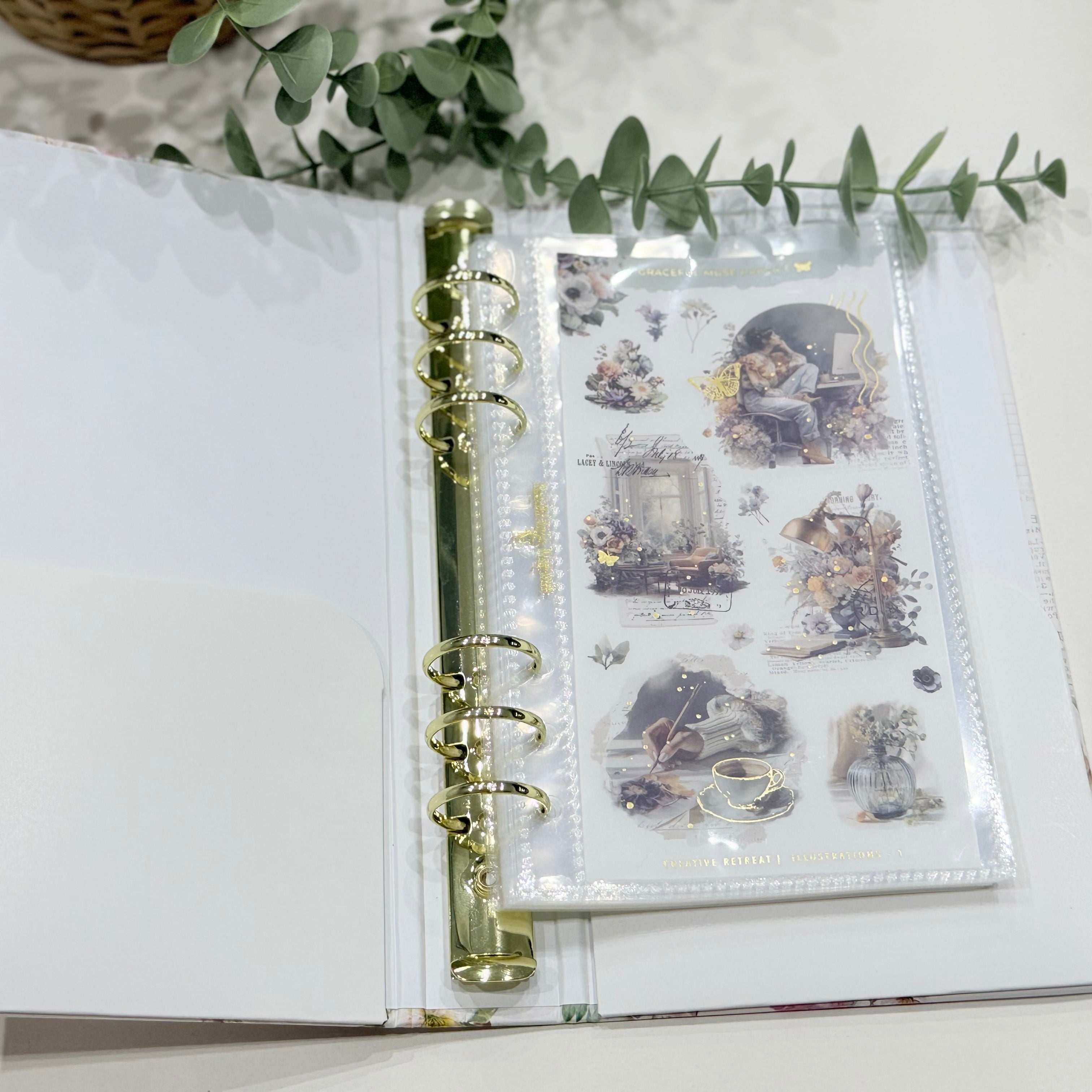 Sticker Storage - Pink Florals