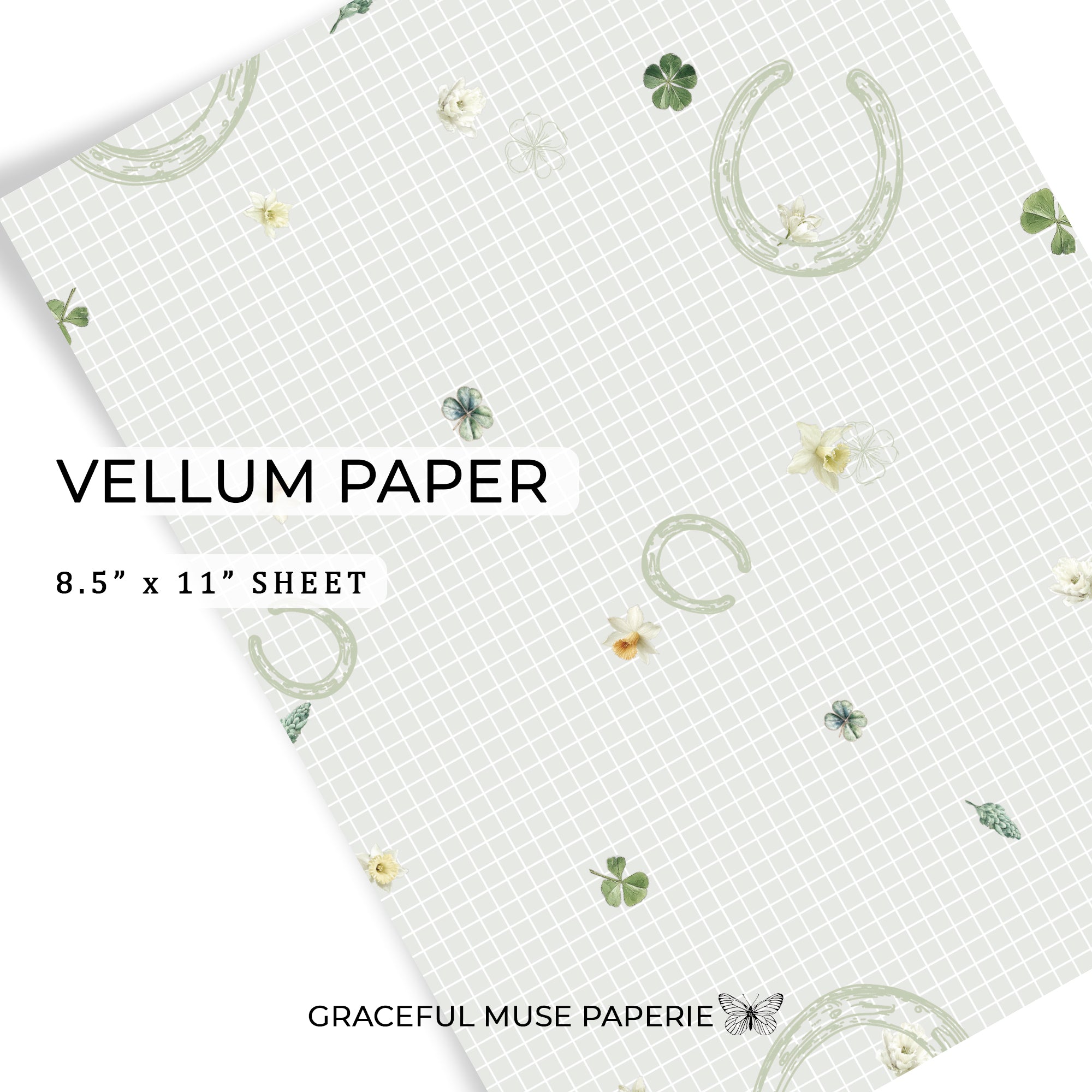 Lucky Blooms   - FOILED Double Sided Paper