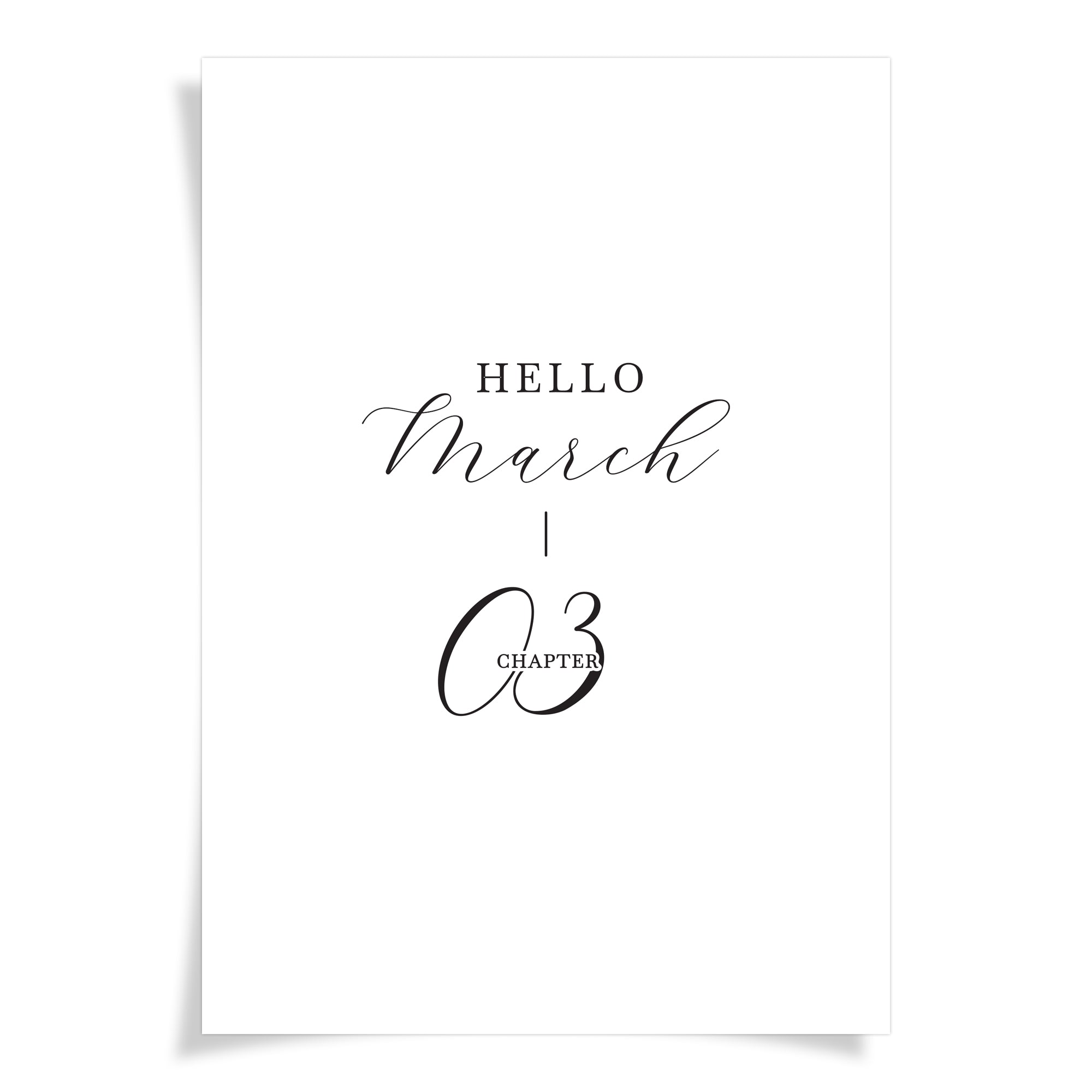 Hello March _ Chapter 3 | Foiled Vellum HALF LETTER - Lucky Blooms