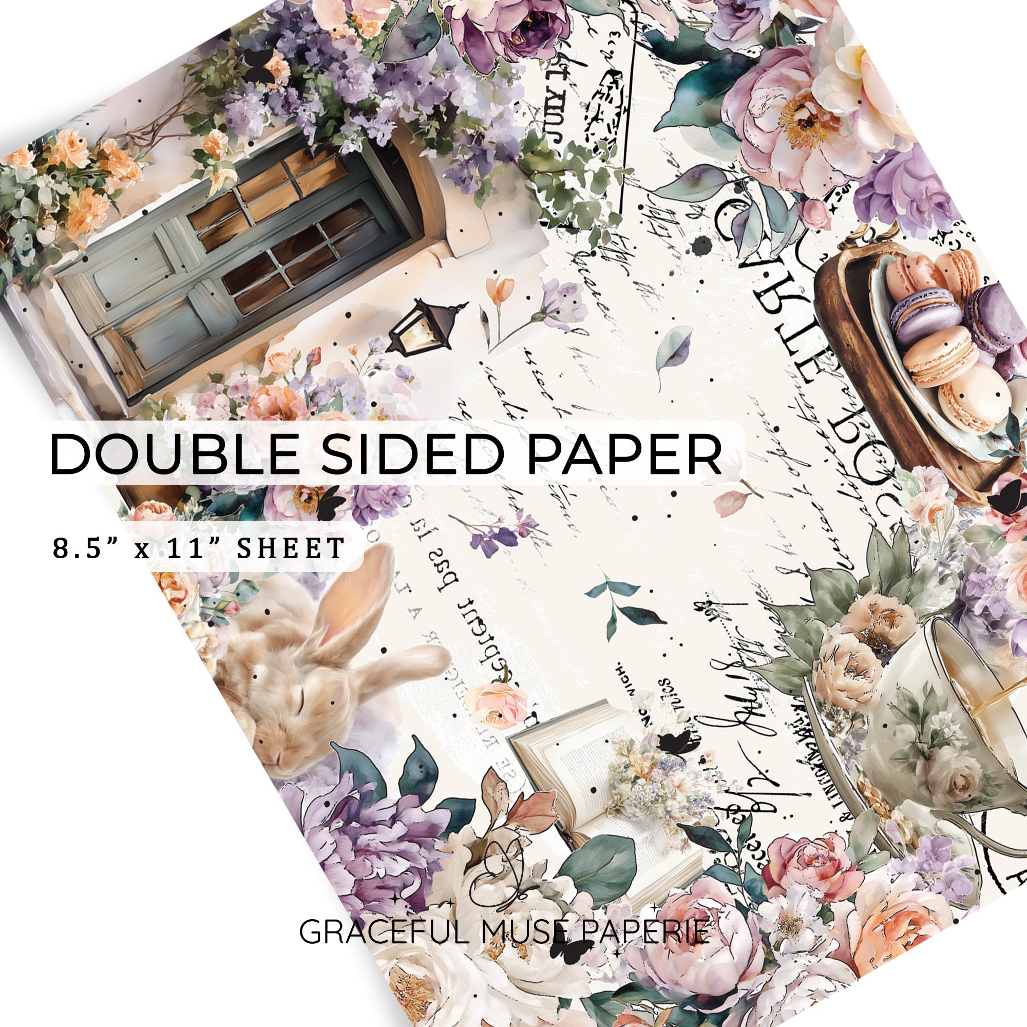 Spring Haze - FOILED Double Sided Paper
