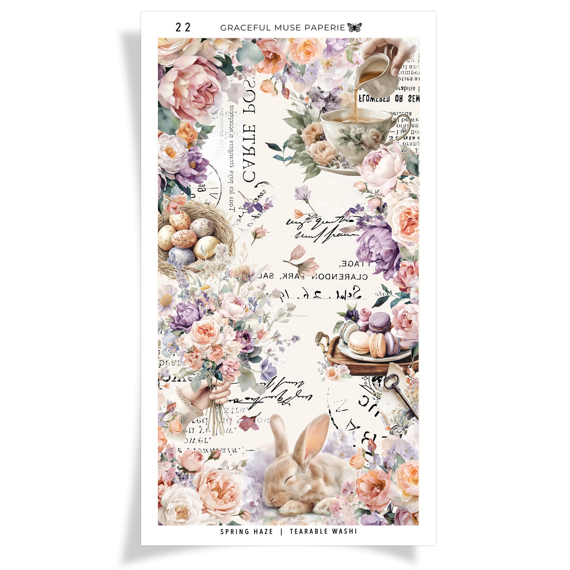 Tearable Washi - Spring Haze