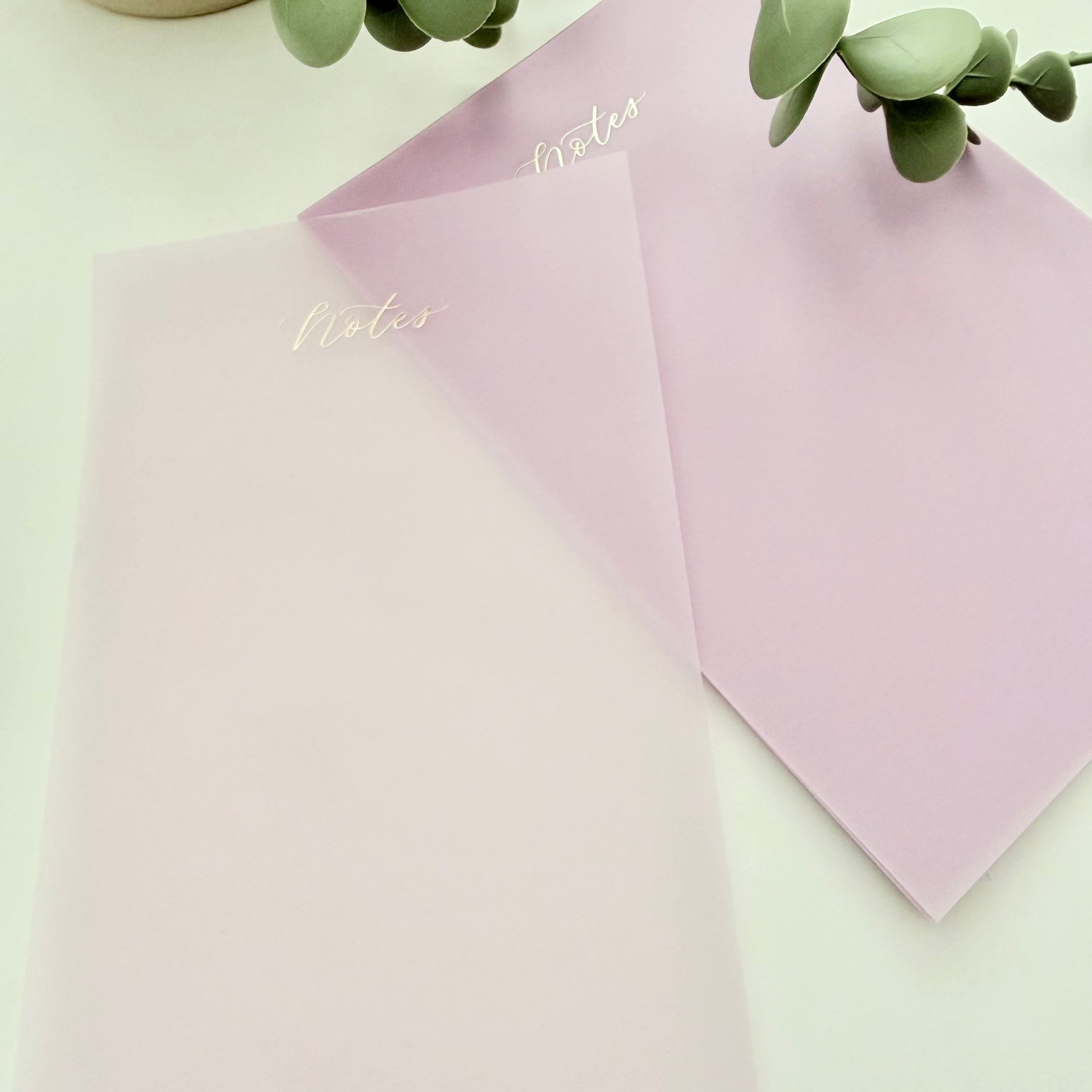 Santorini Sunset - Foiled Vellum Memopad