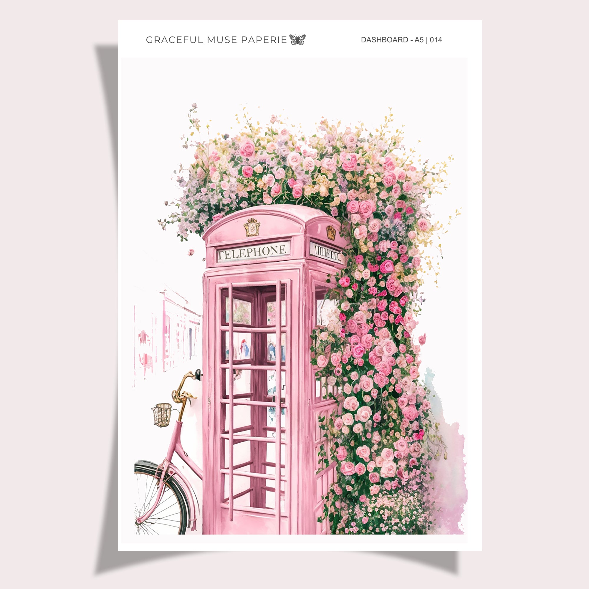Telefonzelle | Armaturenbrettaufkleber | 014