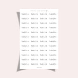 Habits | Mini Scripts | MS005 | Classic