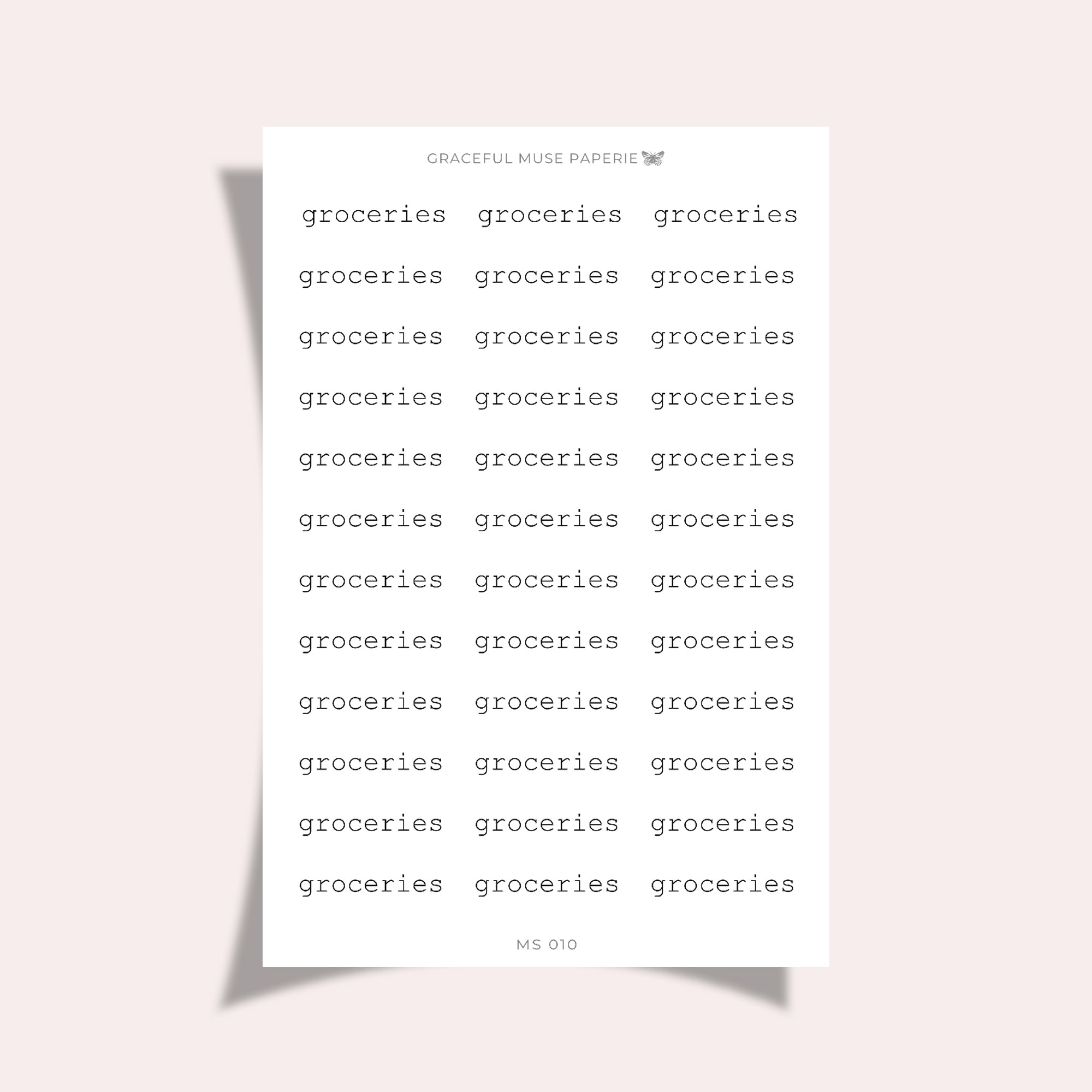 Päivittäistavarat | Mini Scripts | MS010 | Klassinen